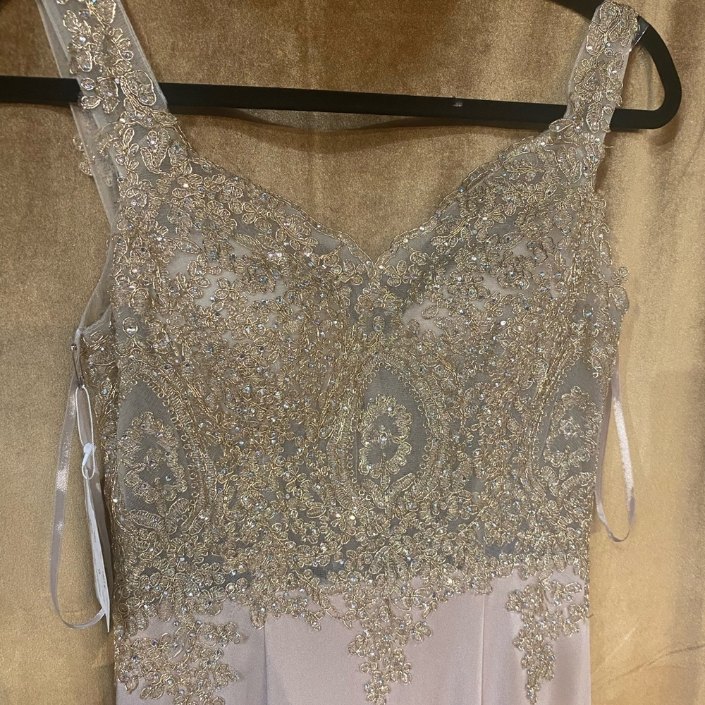 Elegant Gold Evening Gown - Picture 7 of 7